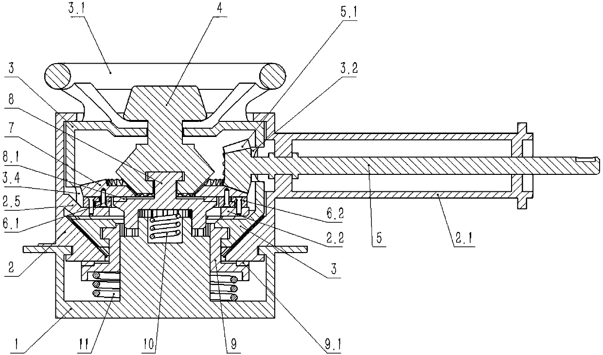 Coaxial input transmission device