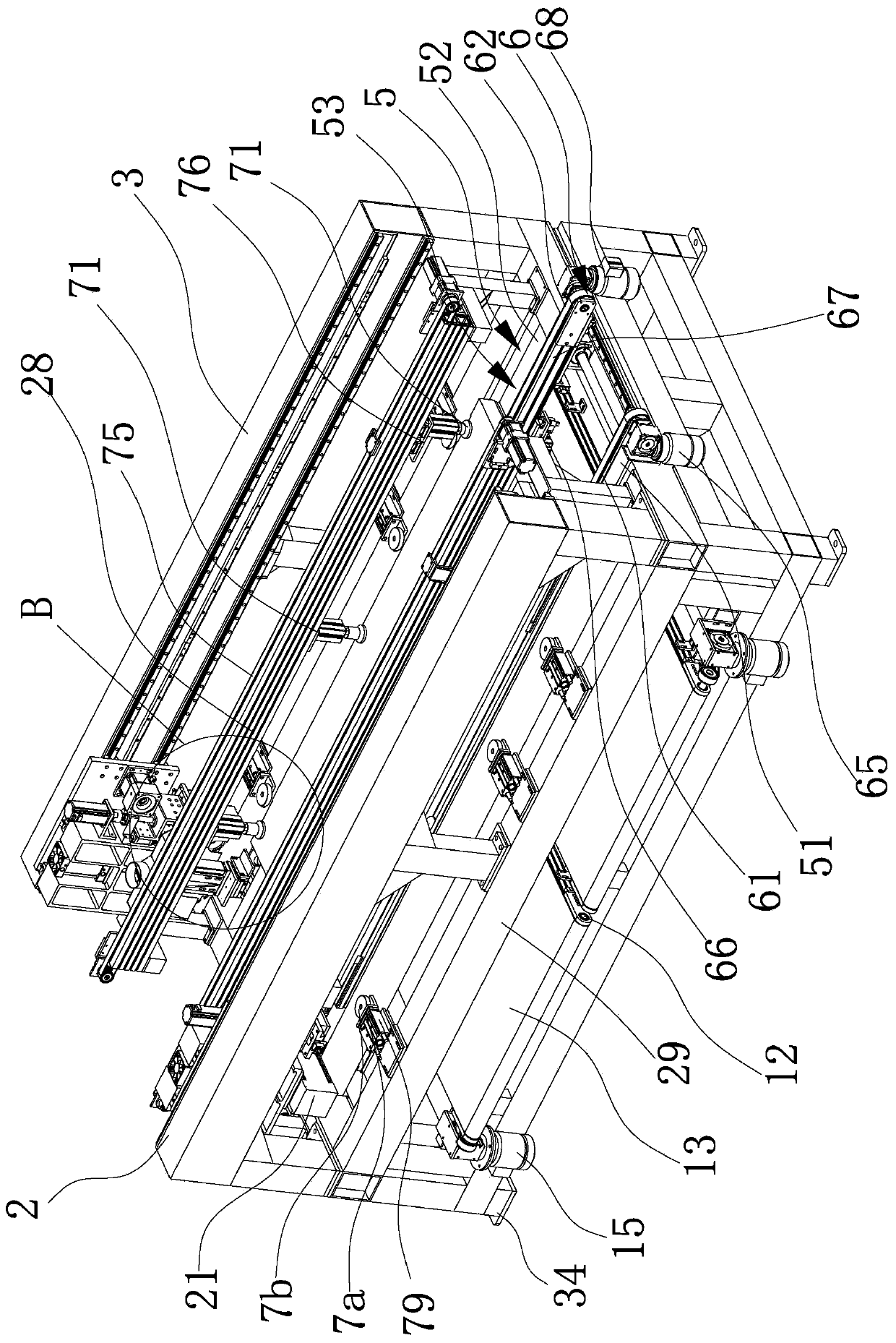 Double-end rip sawing device