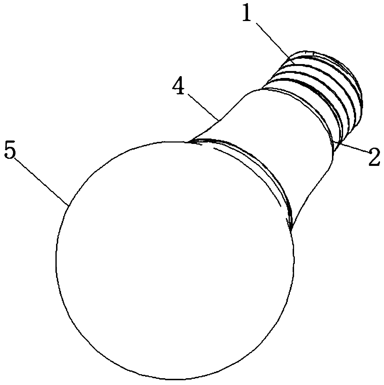 Self-ballasted integrated high-frequency internal coupling eye protection lamp and preparation method thereof