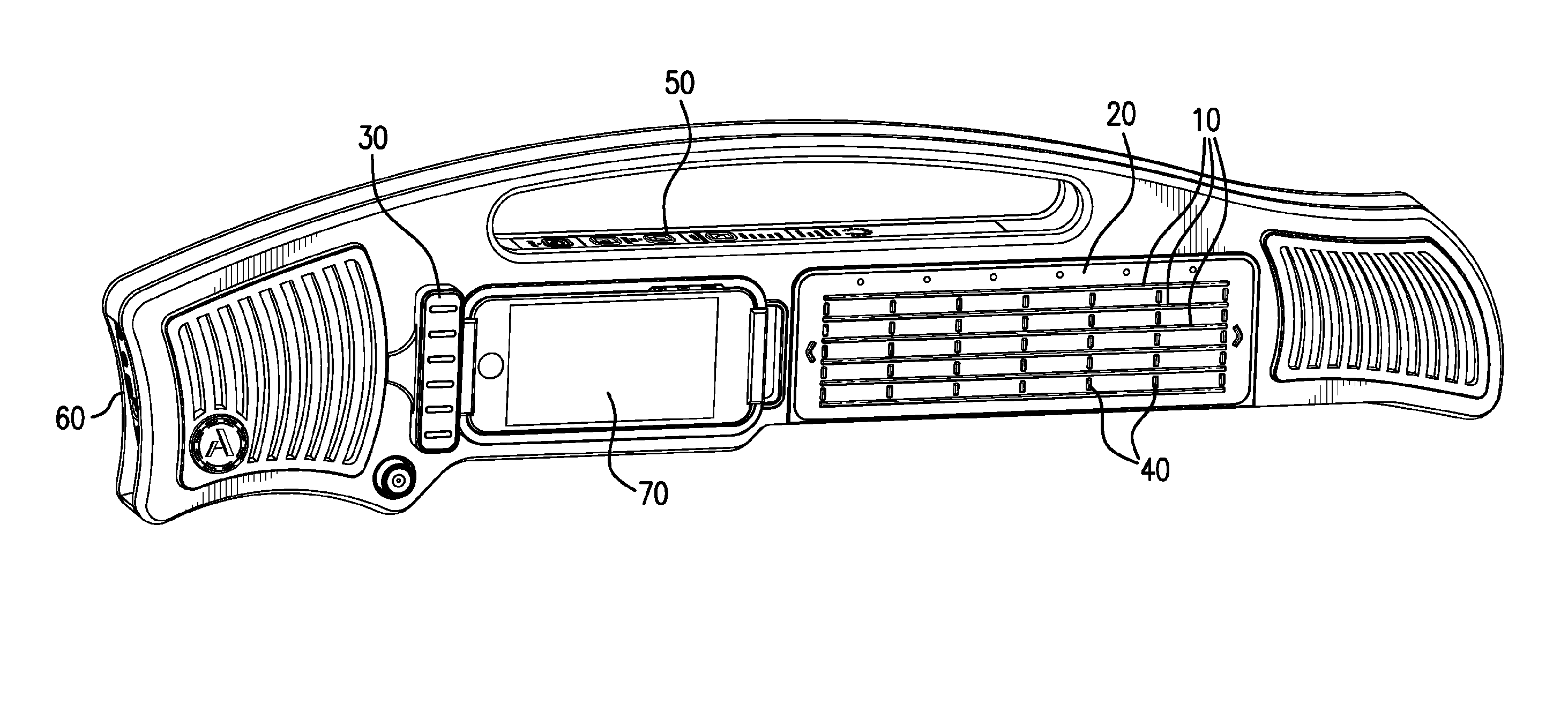 Ergonomic electronic musical instrument with pseudo-strings