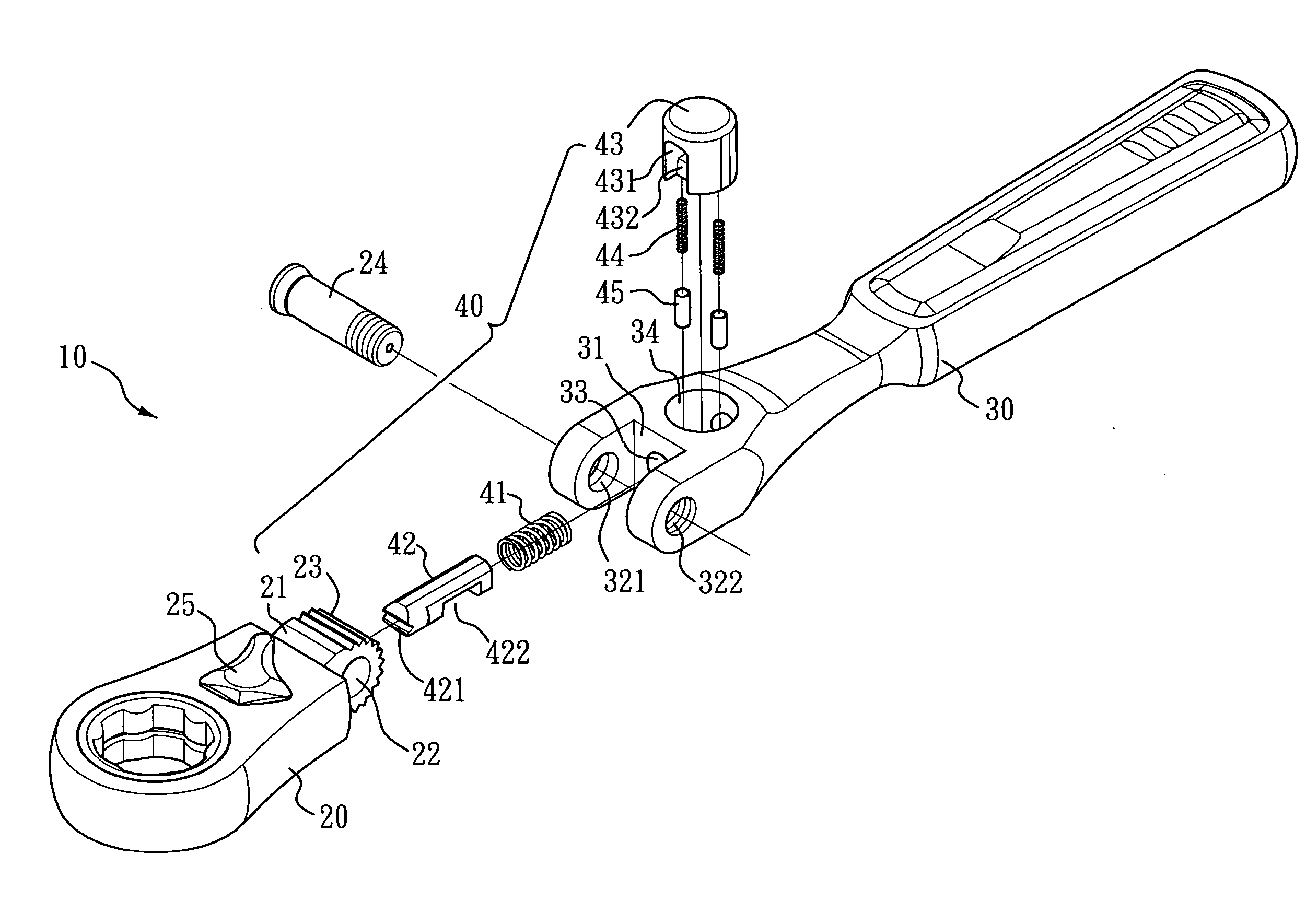 Hand tool having an adjustable head with a joint lock mechanism