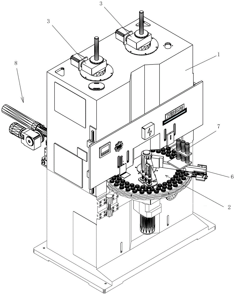 Spring grinding machine with double end faces