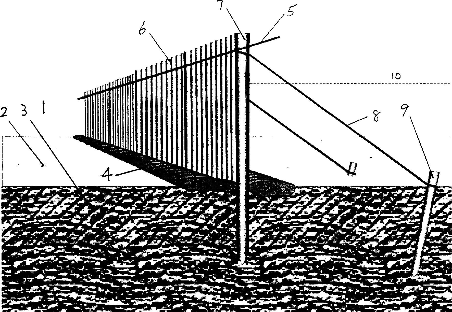 Lake littoral comprehesive wave damping method and apparatus