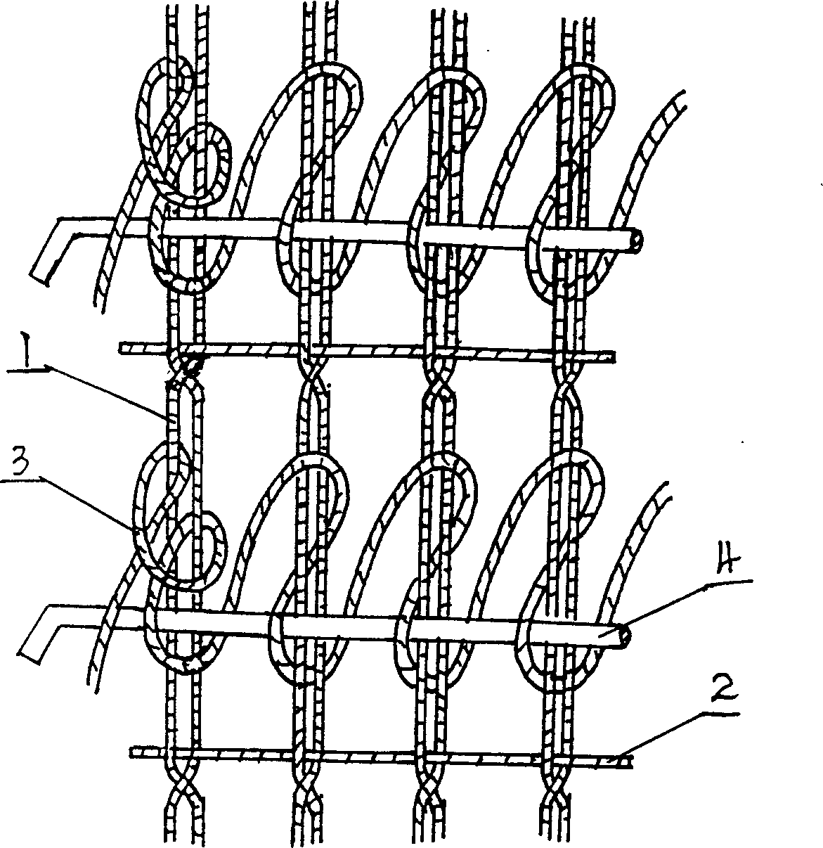 Velvet carpet and its knitting and knotting method