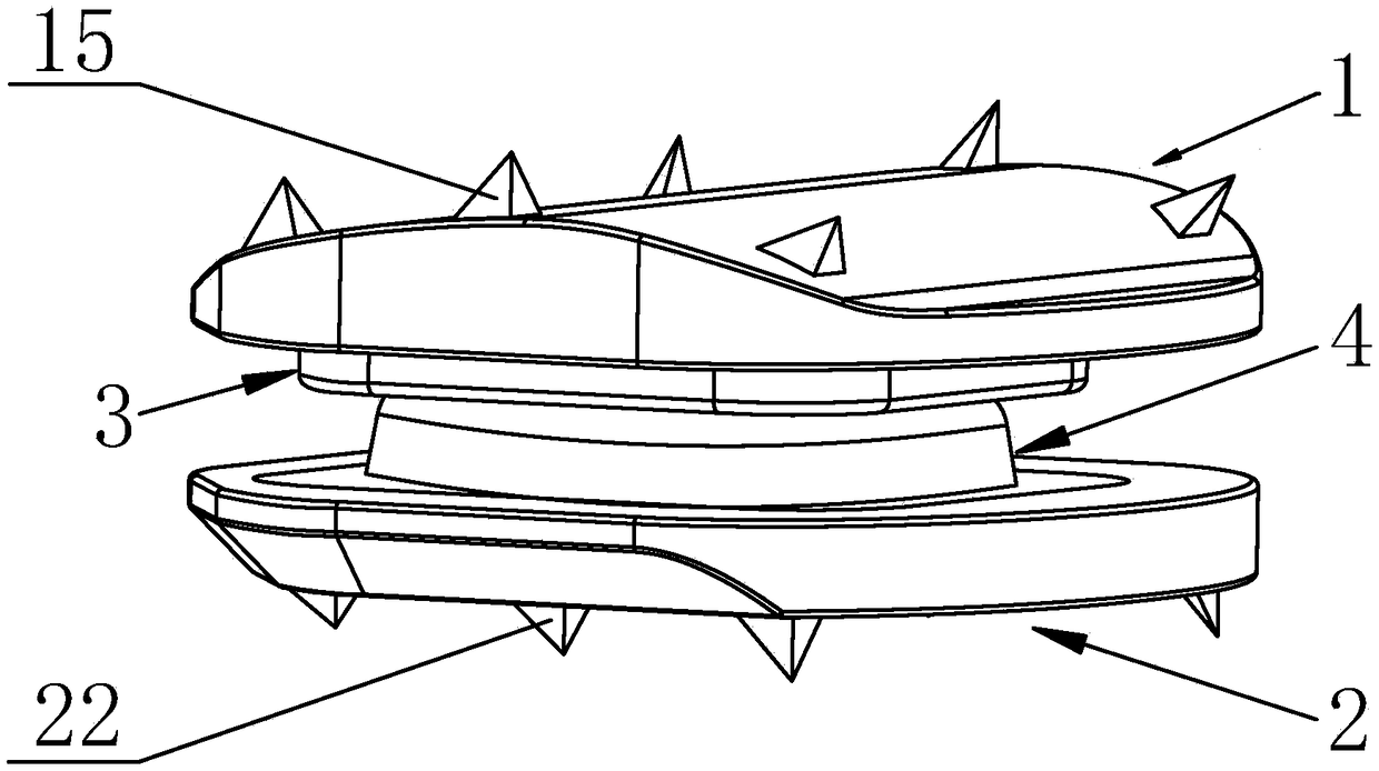 Intervertebral movable indwelling device