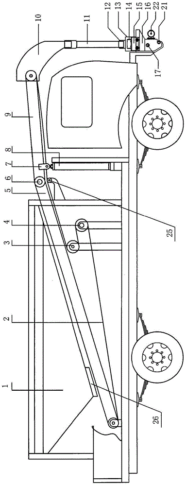 Front mounted vehicle spreader