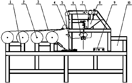 Cloth mixing spreading machine for novel wall material production line