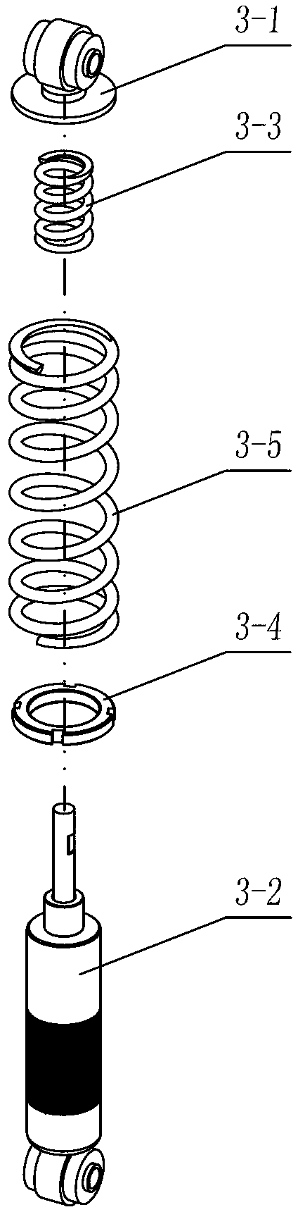 Electric truck connecting rod auxiliary wheel device