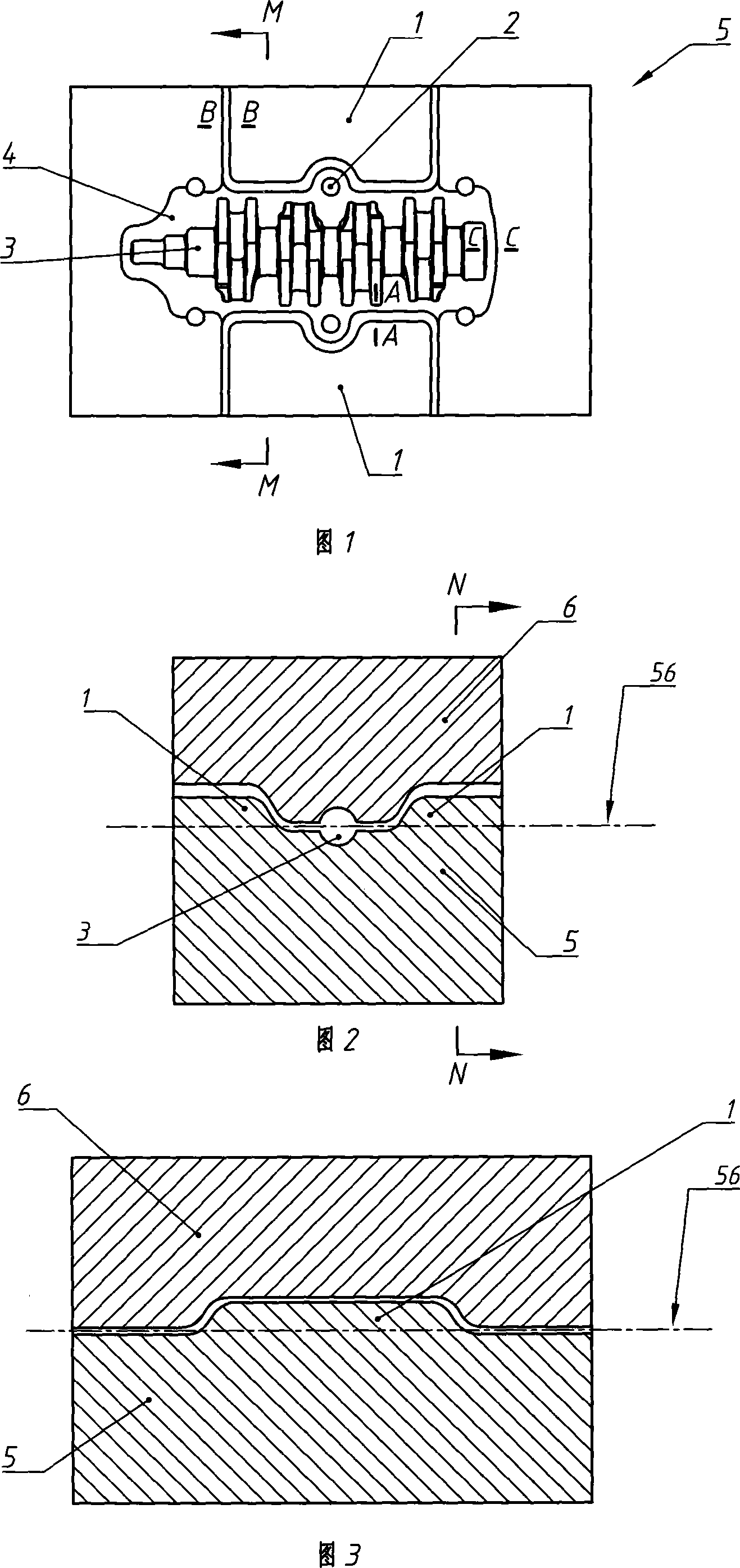 Crankshaft forging die