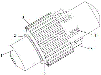 Big gear ring connecting structure of barium sulfate raw material calcining furnace