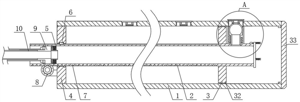 Linear reciprocating type continuous online flue gas sampling detection device based on fixed position