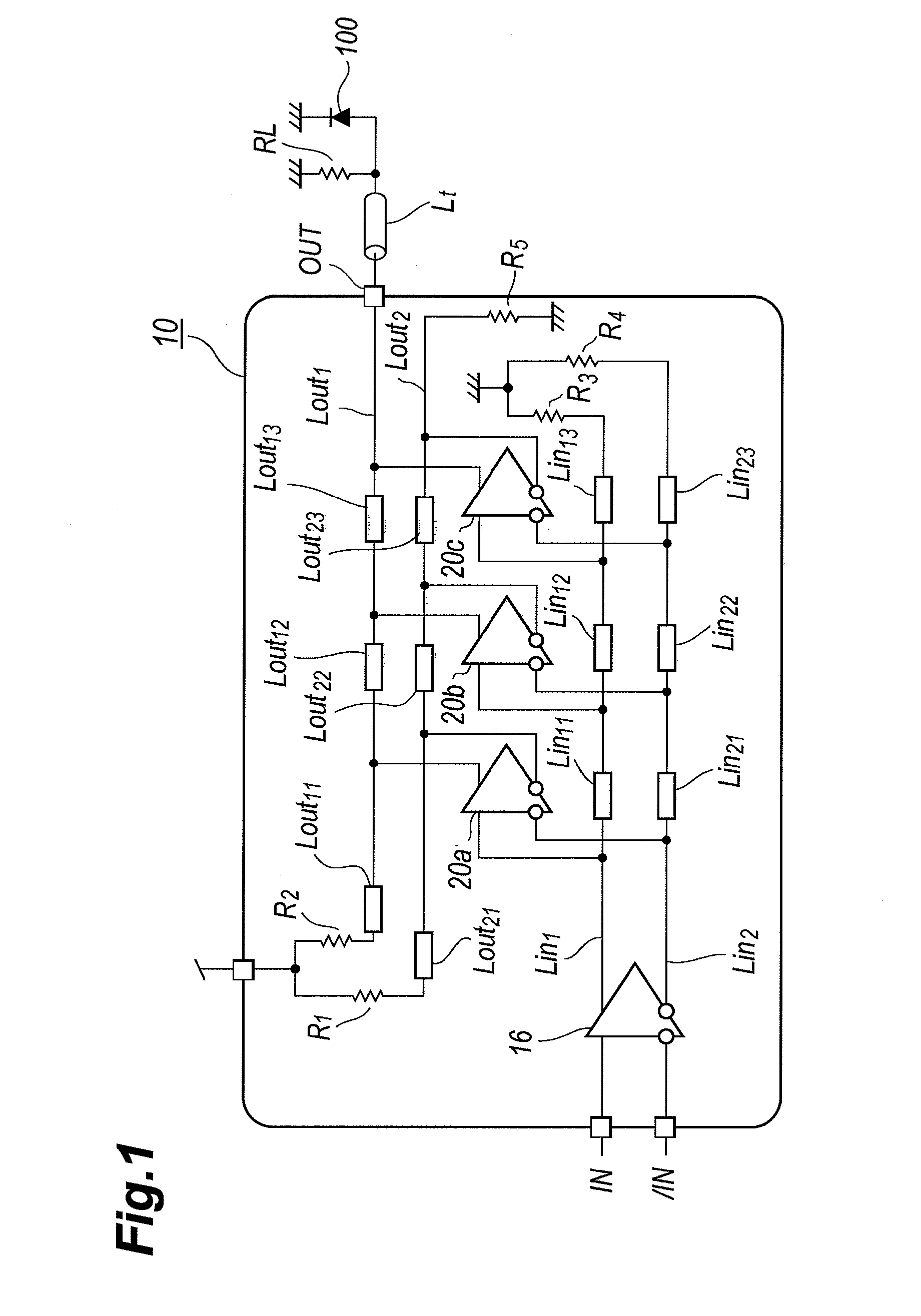 Traveling wave amplifier with suppressed jitter