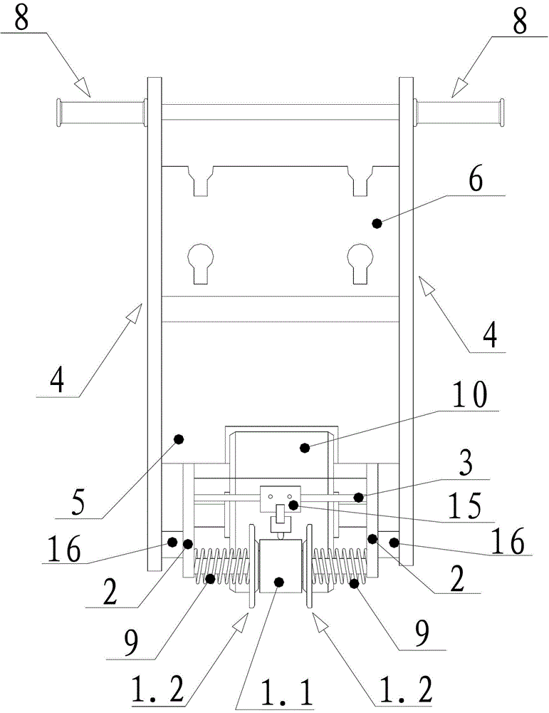 Manual wheel type steel rail ultrasonic flaw detection car