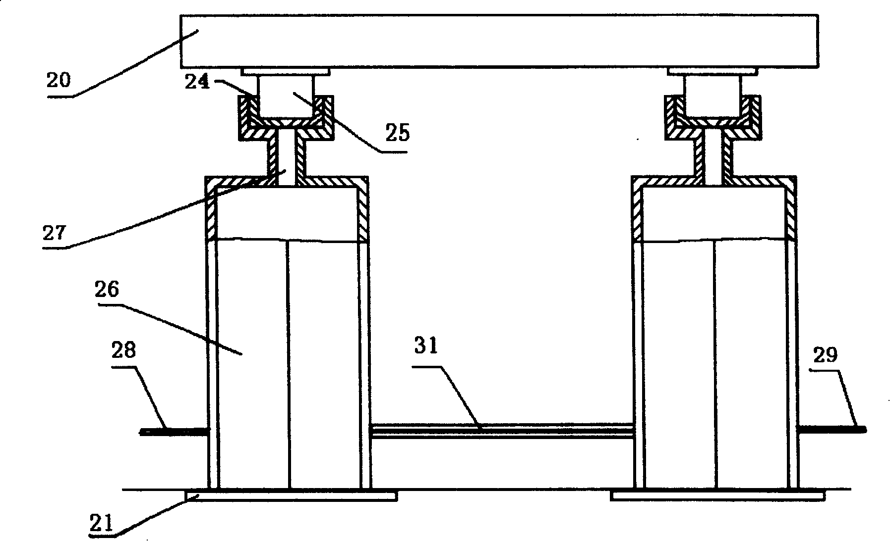 Simulated test platform system for mechanical structure vibration resistant performance