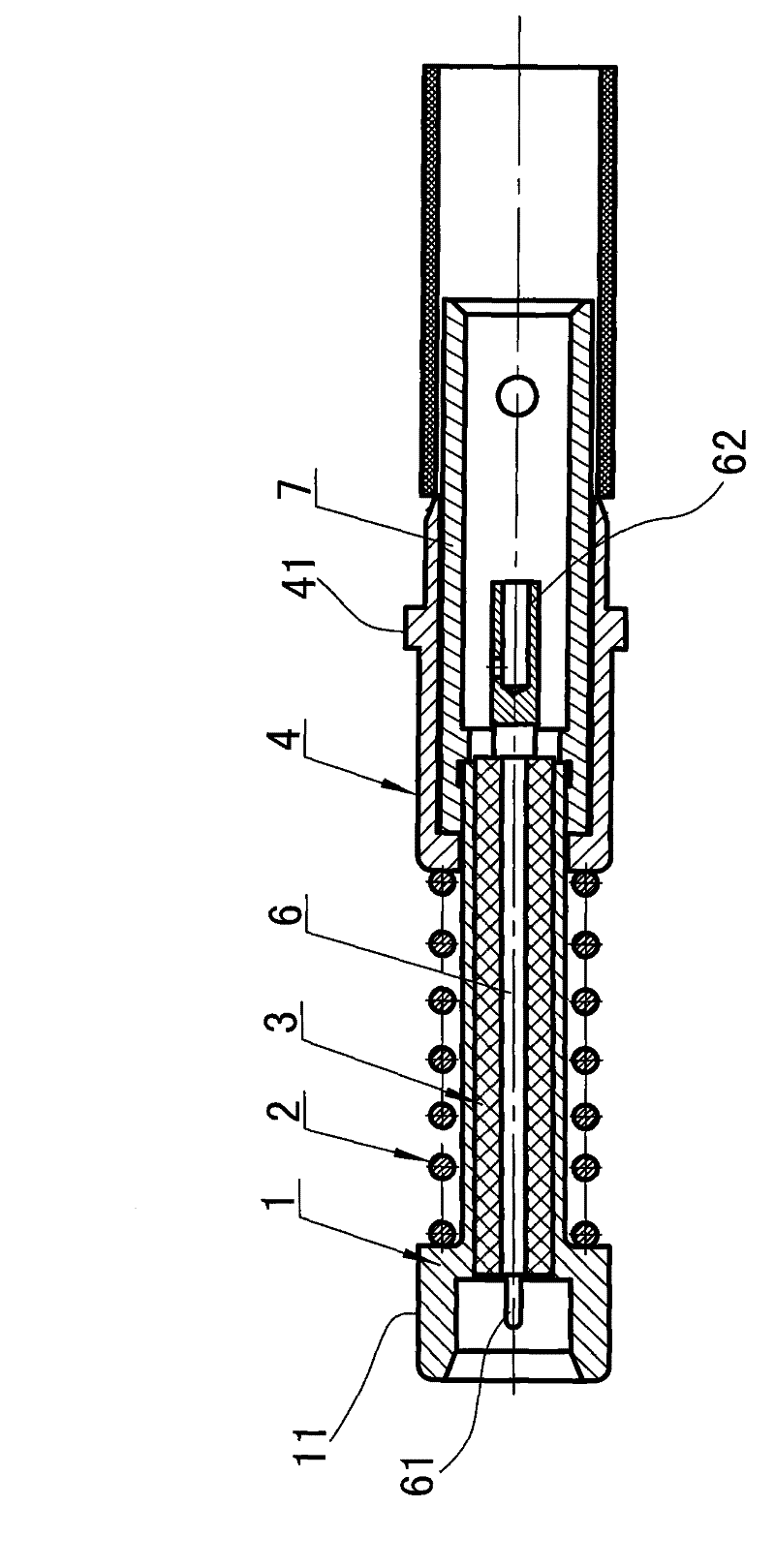 Coaxial contact element and electric coupler using same