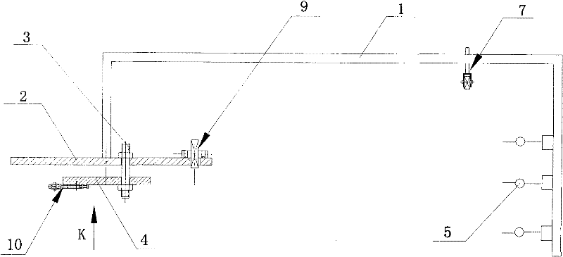 Device for measuring large-scaled bulb tubular hydraulic generator rotor