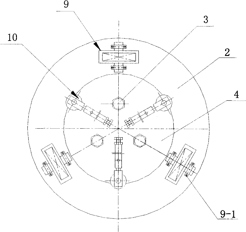 Device for measuring large-scaled bulb tubular hydraulic generator rotor