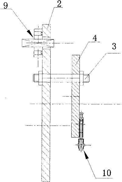 Device for measuring large-scaled bulb tubular hydraulic generator rotor