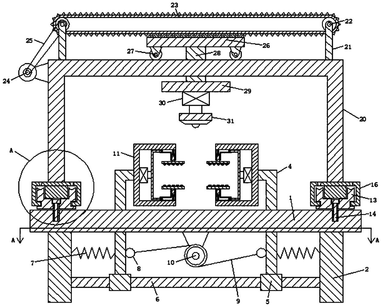 Numerical control plasma cutting machine work station with stable clamping