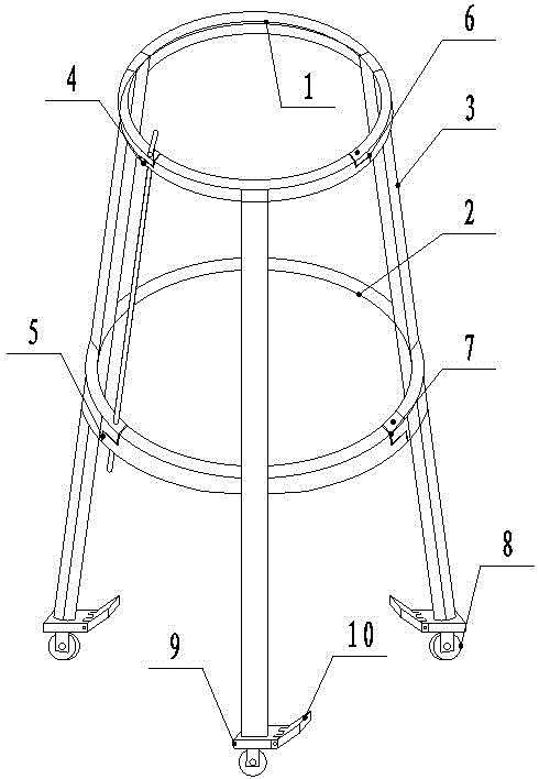 Mobile gas cylinder dumping prevention device