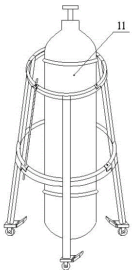 Mobile gas cylinder dumping prevention device