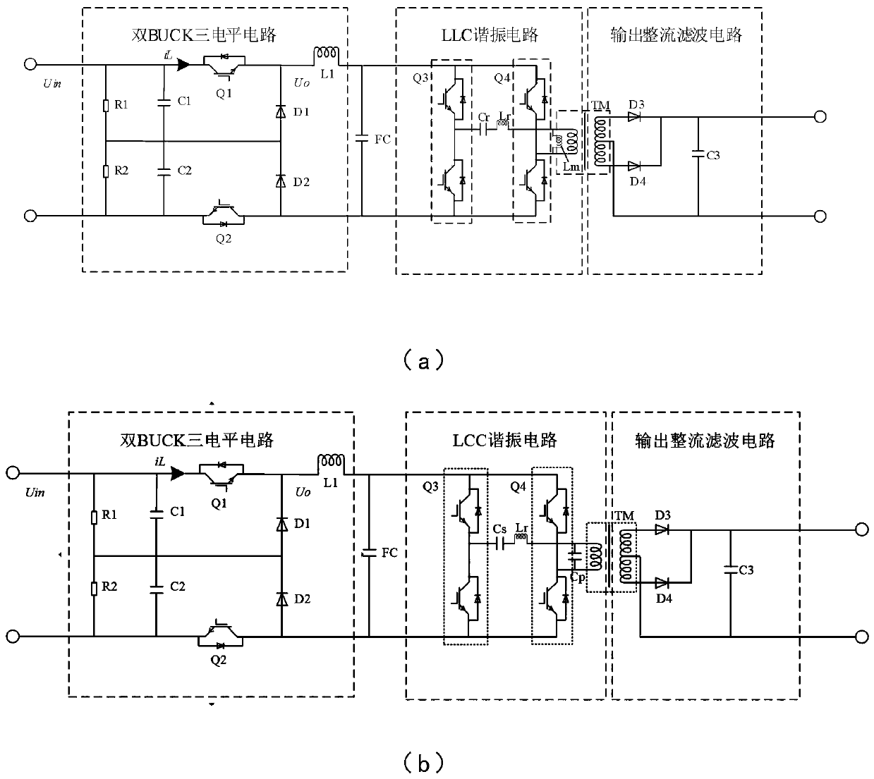 Three-level BUCK circuit control method and charger circuit control method and system