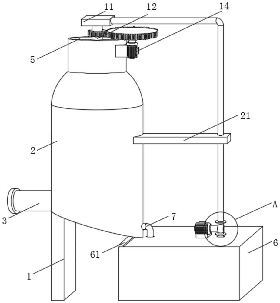 Water spraying dust removal device for cunninghamia lanceolata essential oil production