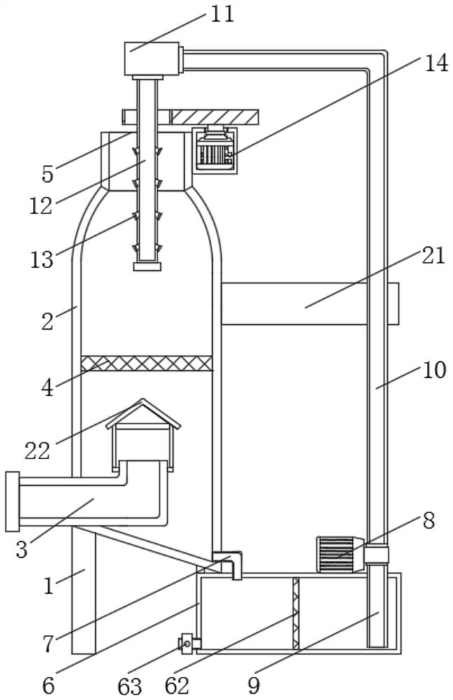 Water spraying dust removal device for cunninghamia lanceolata essential oil production