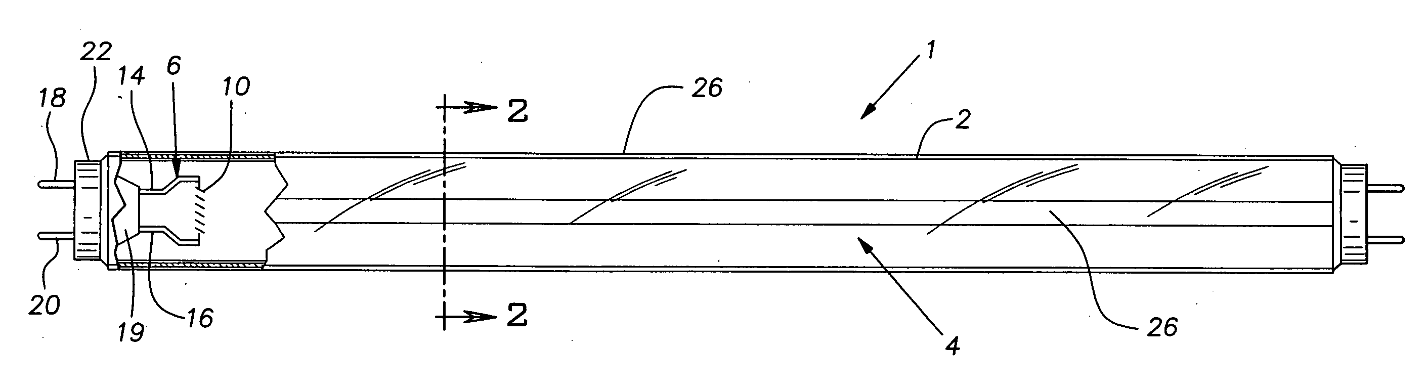 Fluorescent lamp with conductive coating