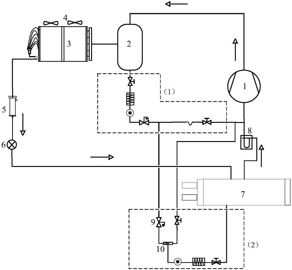 Injection oil return control method and device for air-conditioning system and air-conditioning system