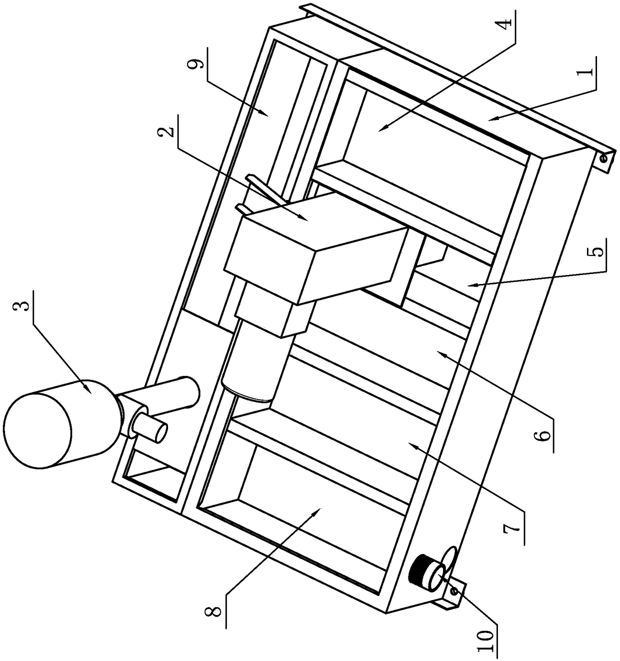 Oil-water separation device with sterilization function