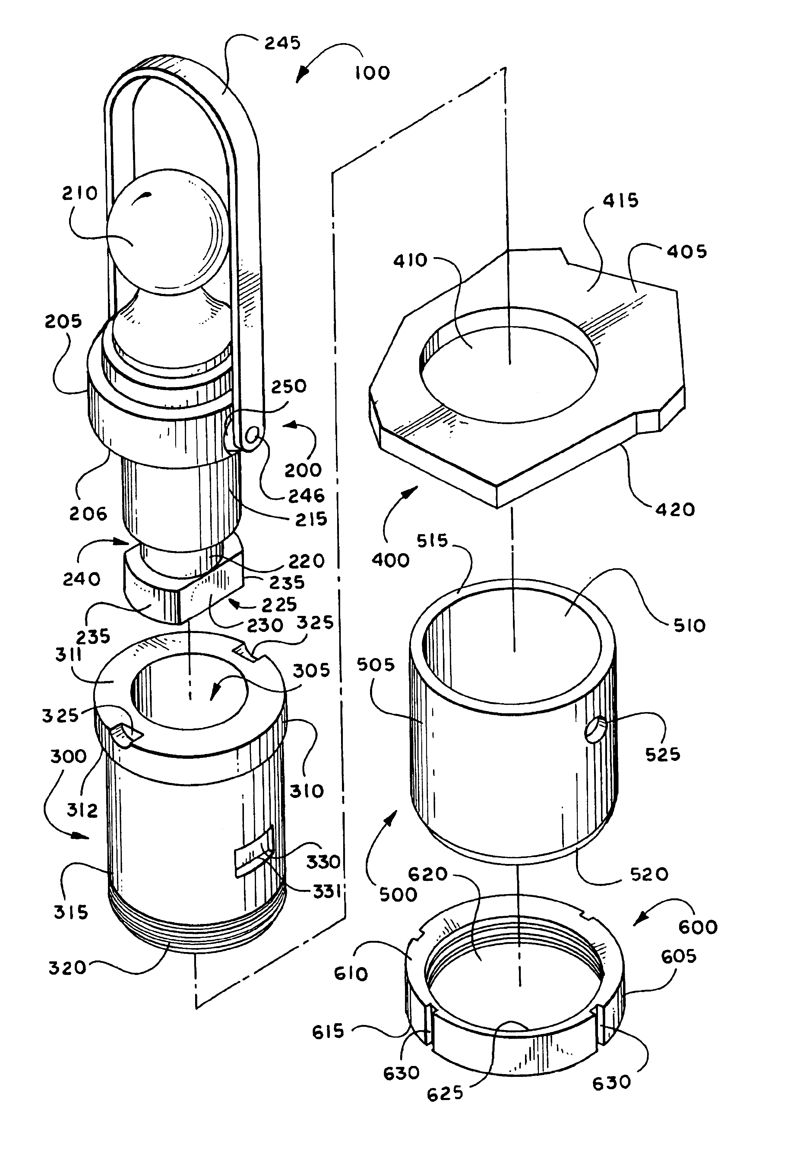 Cam locking removable hitch assembly apparatus and system