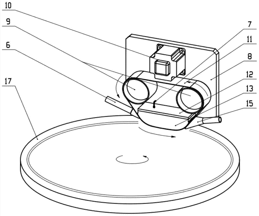 Magnetorheological finishing device applicable to ultra-large-diameter optical processing