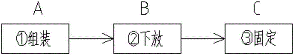 Aiding device for arranging probe in variable cross-section borehole