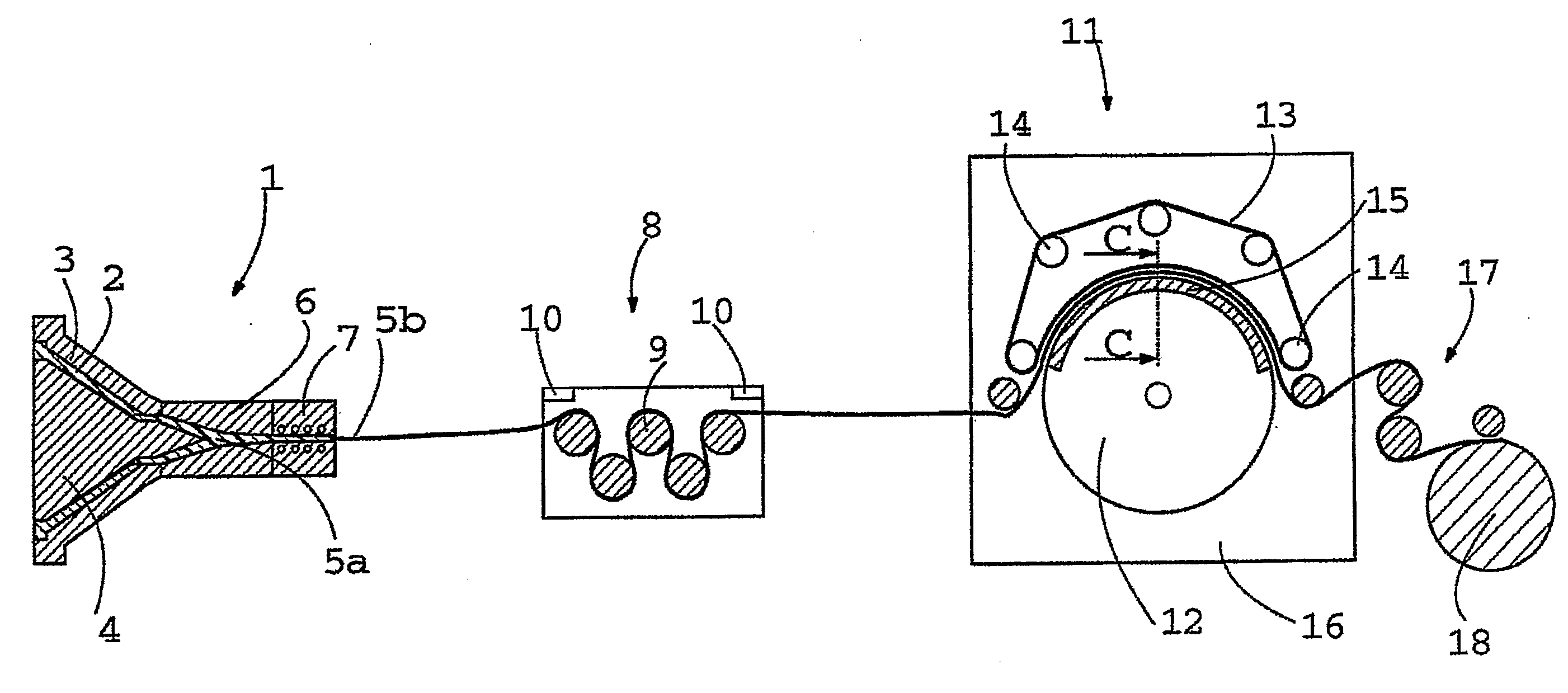 Method and apparatus for producing plastic film