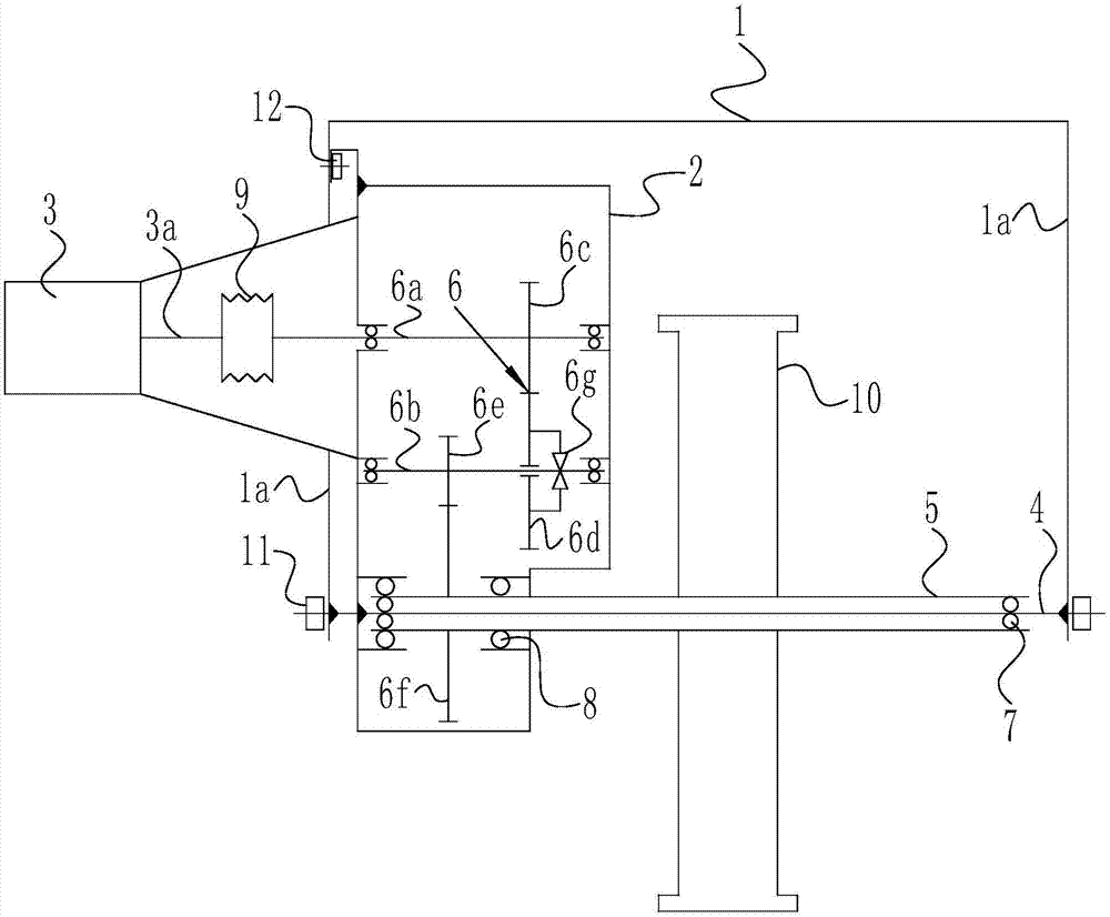 Fixed-shaft-type side-hung power system for electric motorcycle