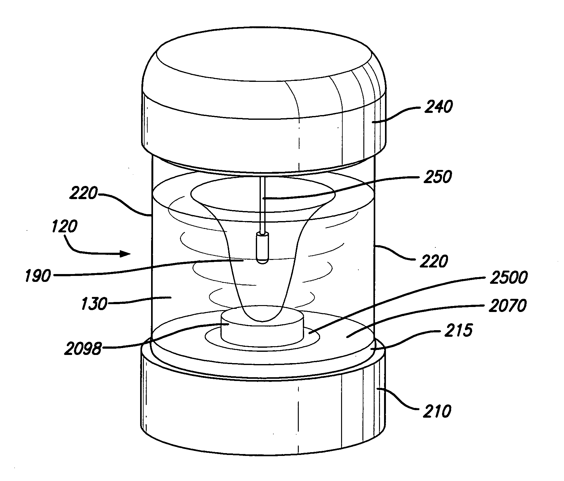 Device for crystal growth at intermediate temperatures using controlled semi-active cooling