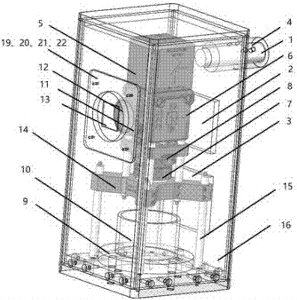 Two-dimensional photoelectric level inclination measuring device