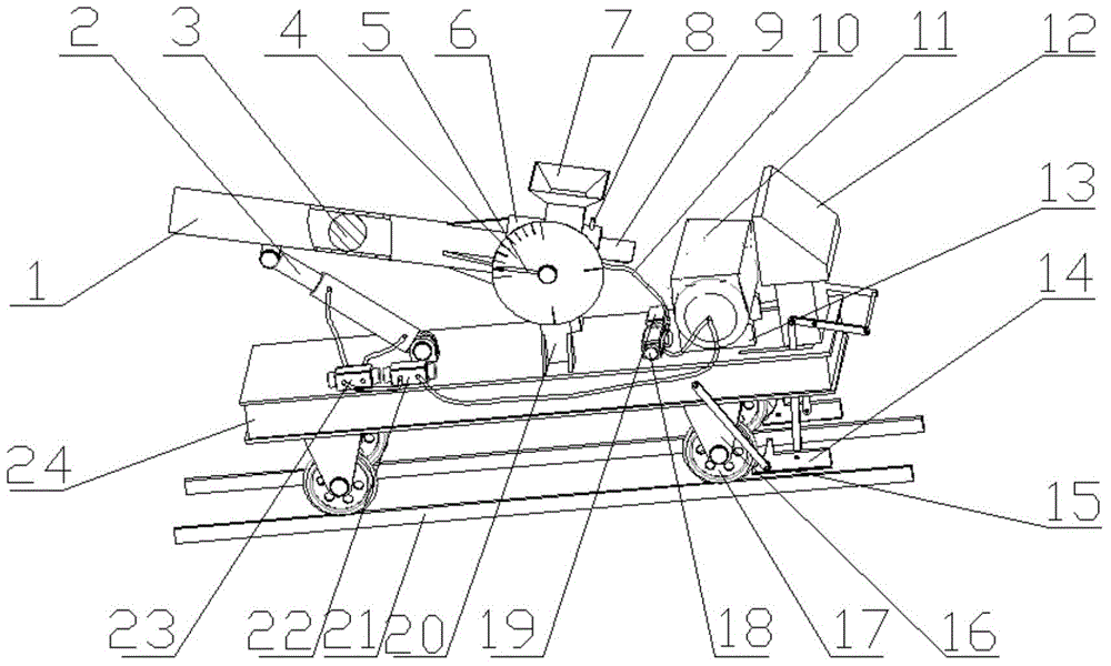 Device for using high pressure gas to drive bullet to remove rotary kiln outlet slag