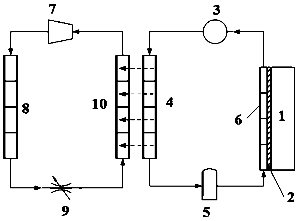 Real-time refrigerating capacity calculation method of electric vehicle power battery liquid cooling system and control thereof