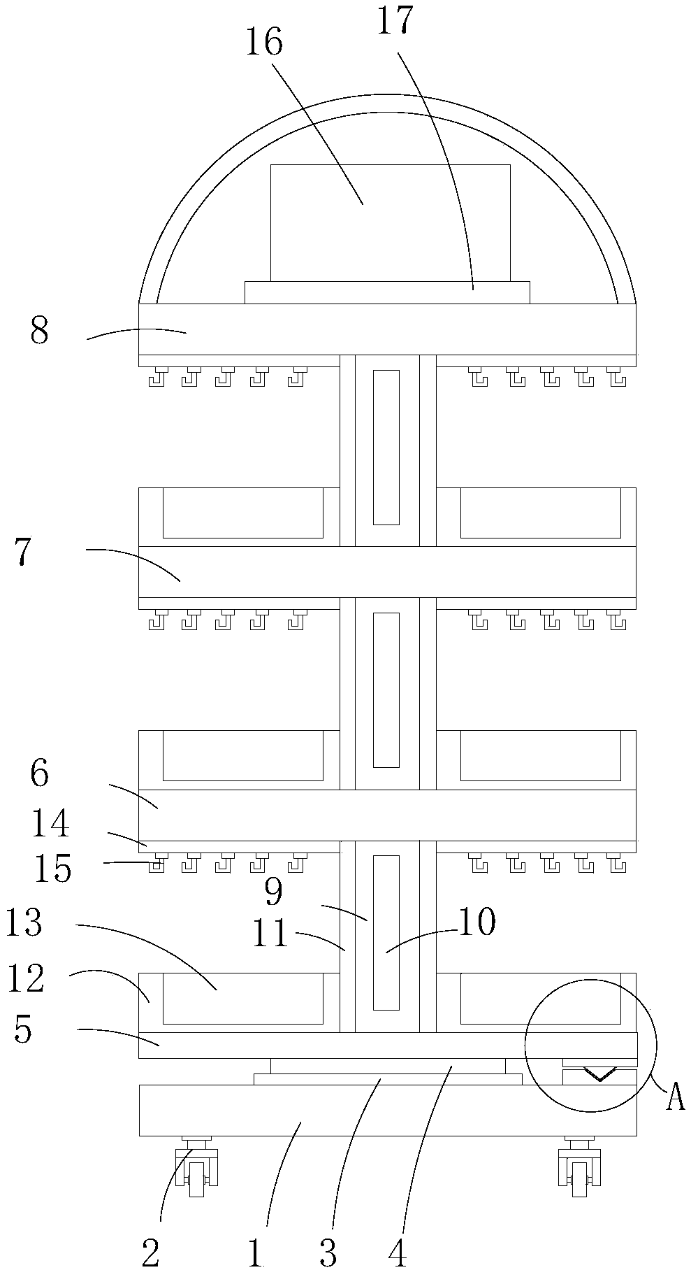 Car part classifying storage frame