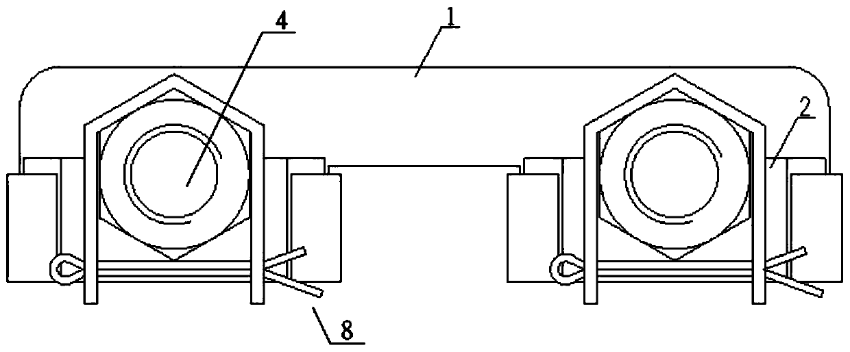 Turnout fastener mechanical anti-loosening structure