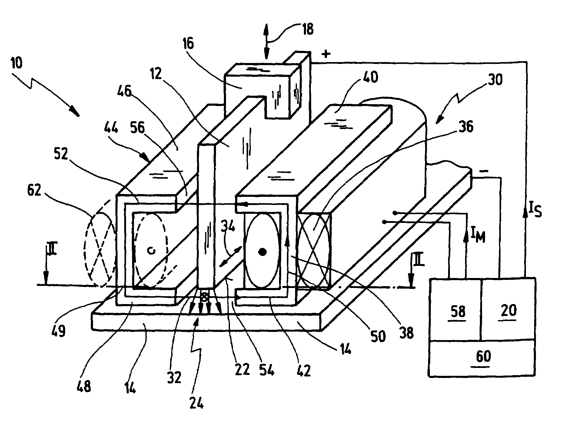 Electric arc welding device, method of welding metal sheets to metallic counterpieces, and welding element