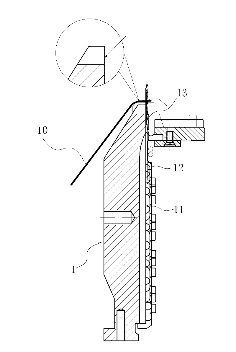 Wear-resistant structure of circular needle cylinder