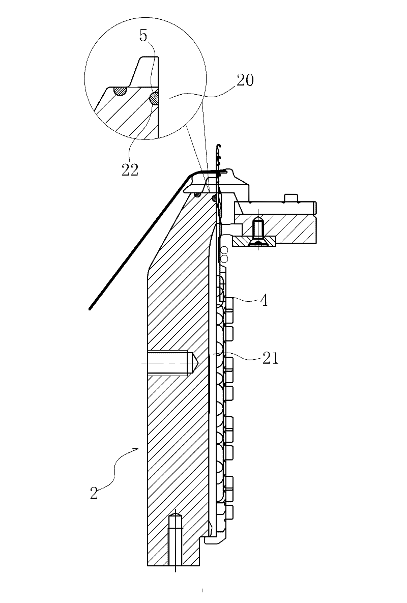 Wear-resistant structure of circular needle cylinder