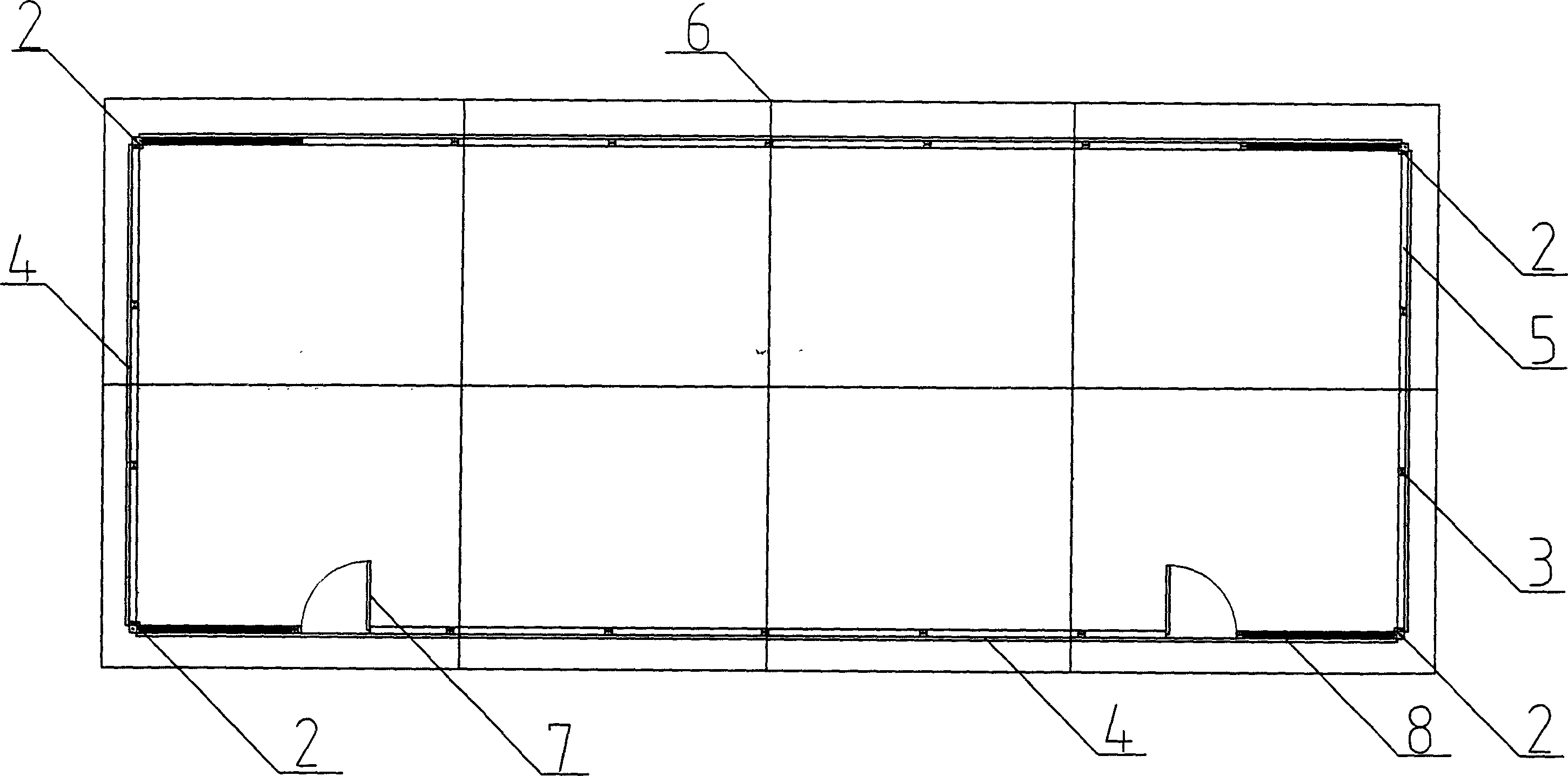 Building structure and installing method for two-layer movable panel house