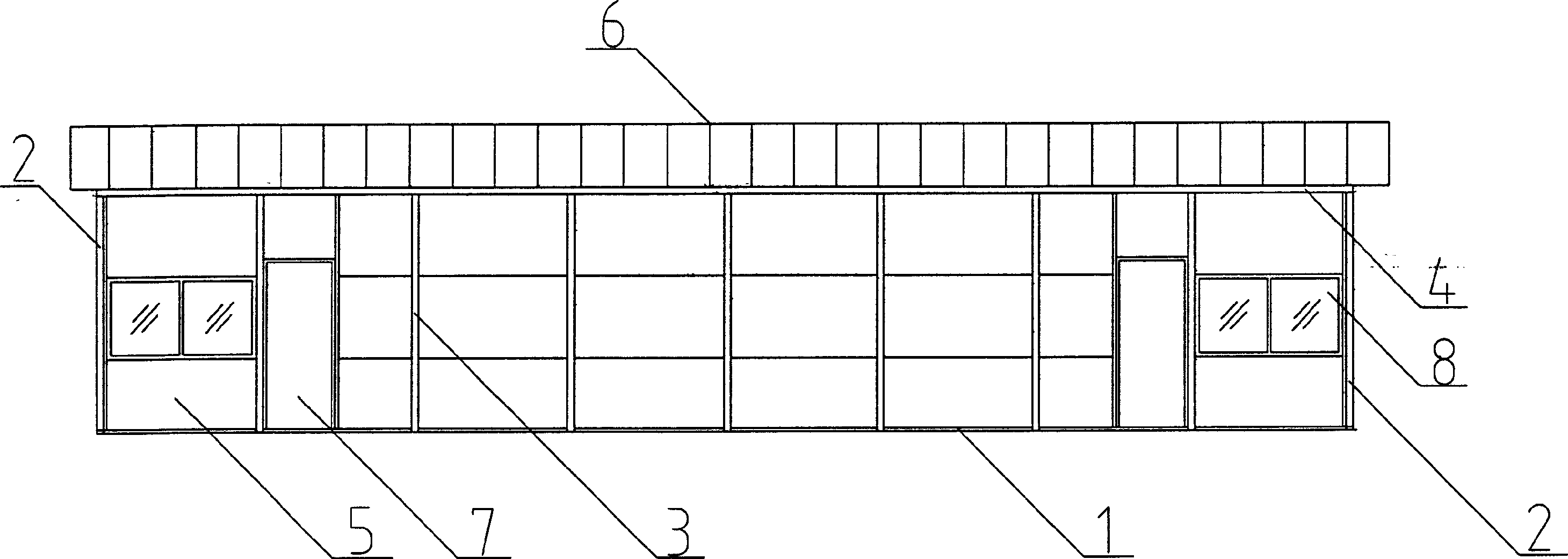 Building structure and installing method for two-layer movable panel house