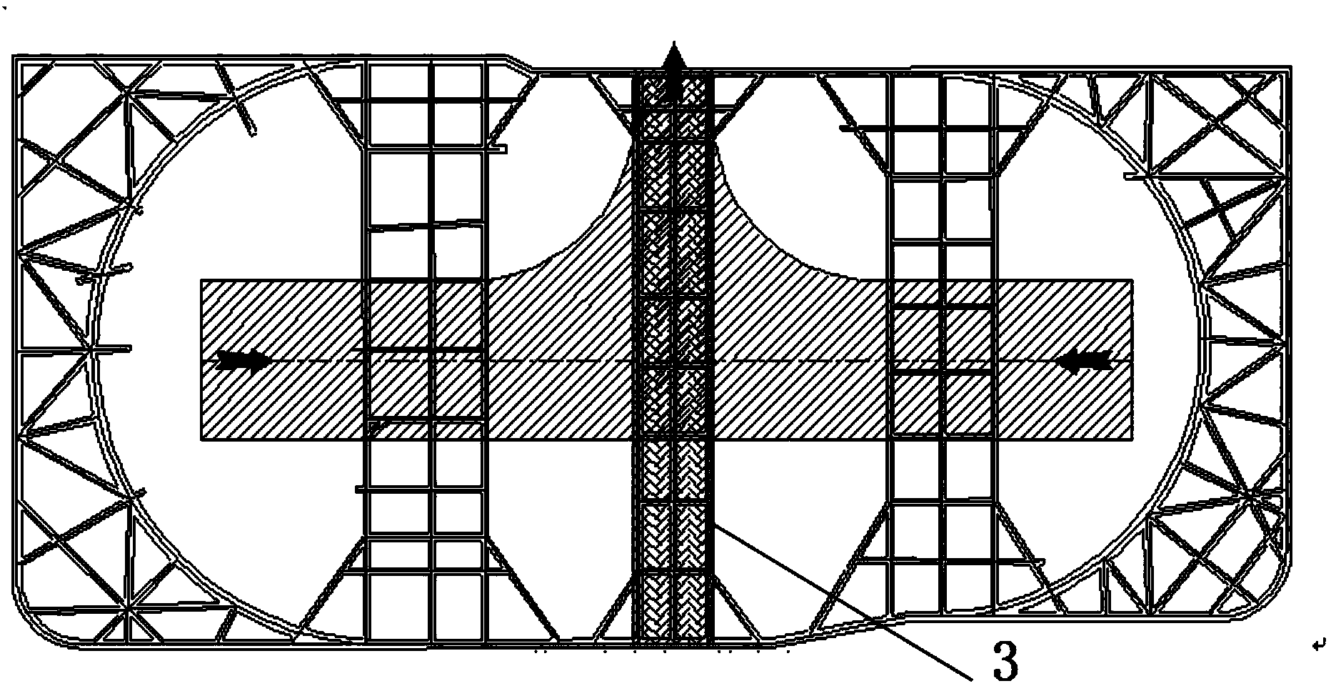 Large-scale deep foundation pit slope remaining soil digging and pit-in-pit concrete post casting construction method