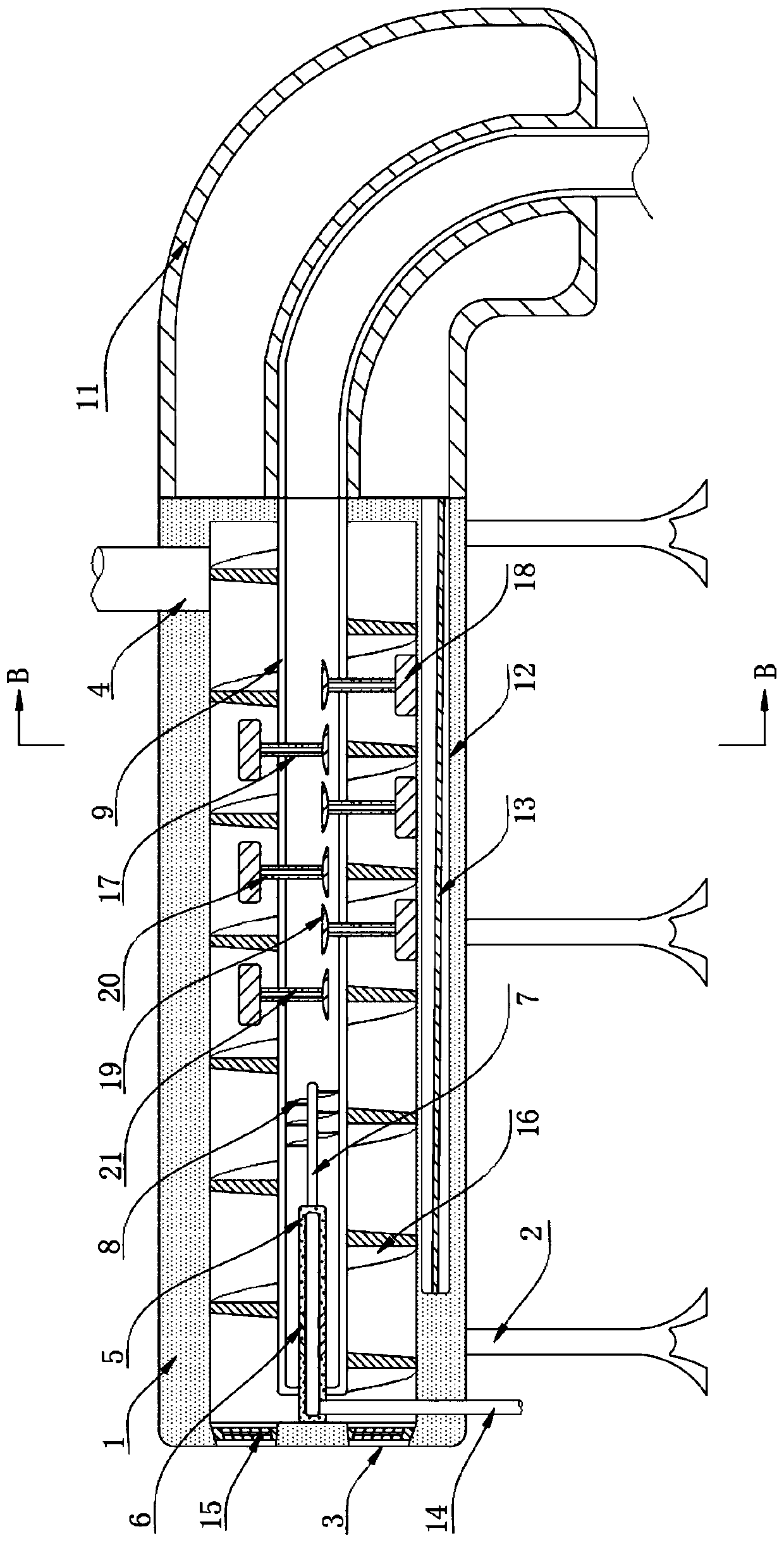 Energy-saving and high-efficiency thermal desorption system for soil remediation