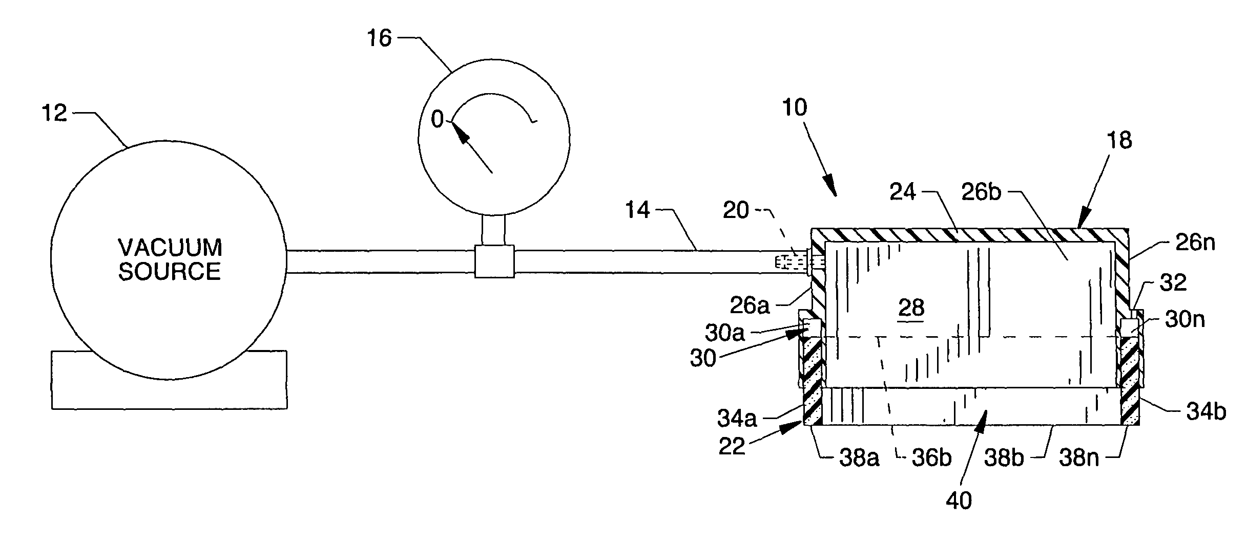 Flexible interface external micro vacuum chamber tissue expander